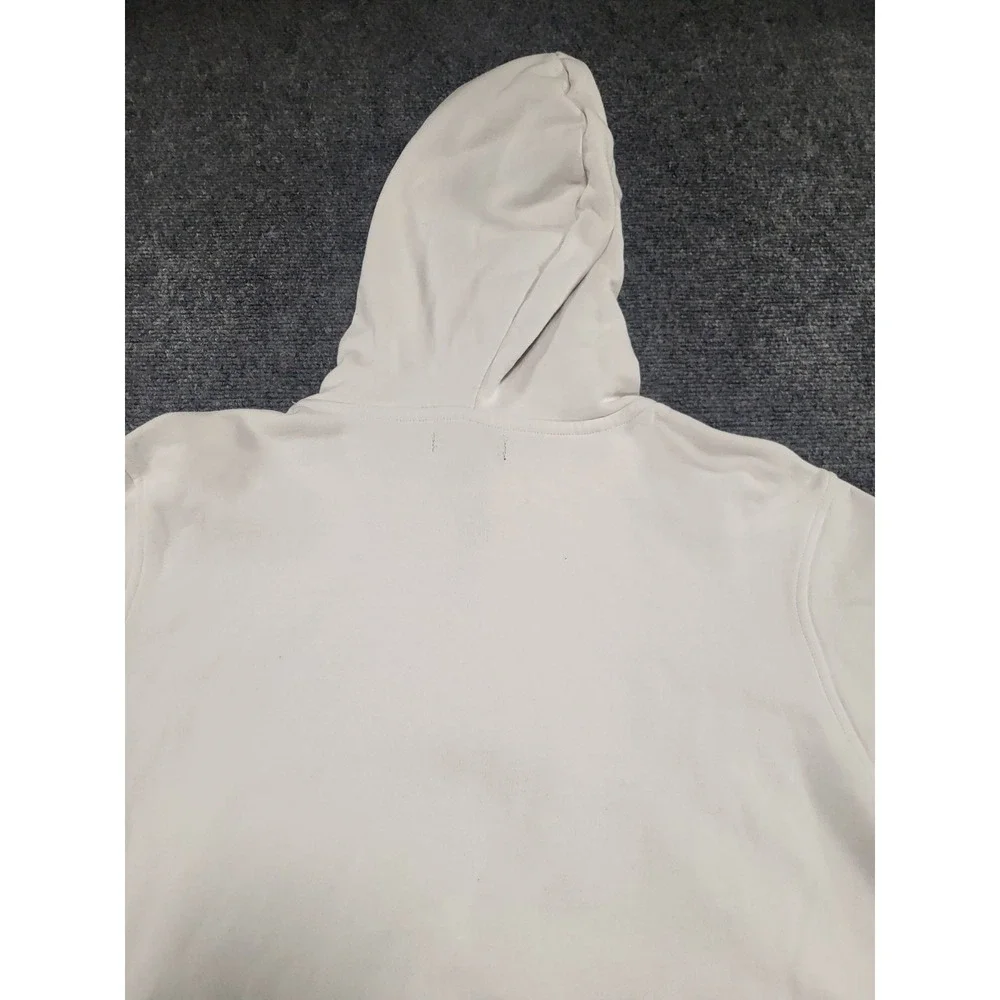 True Religion Men's White Logo Pullover Over Box Hoodie Size Large